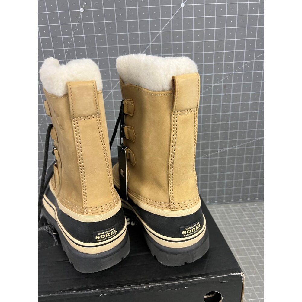 SOREL Caribou Women's Cold Weather Boots Buff Sz. 10  Leather NEW Waterproof - Picture 4 of 10